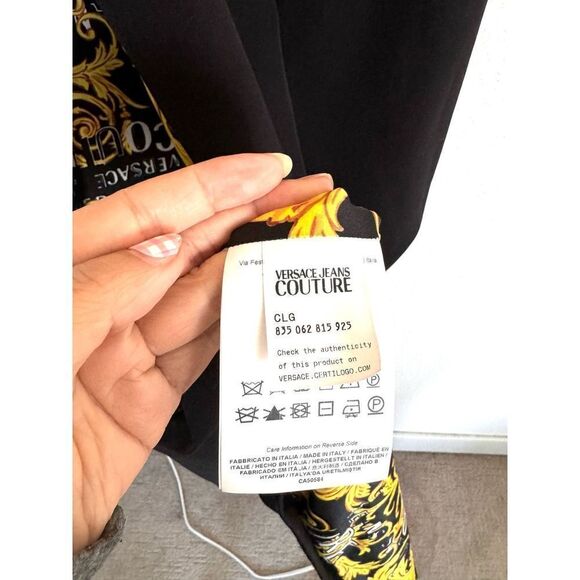 Versace Jeans Couture Open-Back & Logo-Lined Gown IT38/US2 - Picture 11 of 13